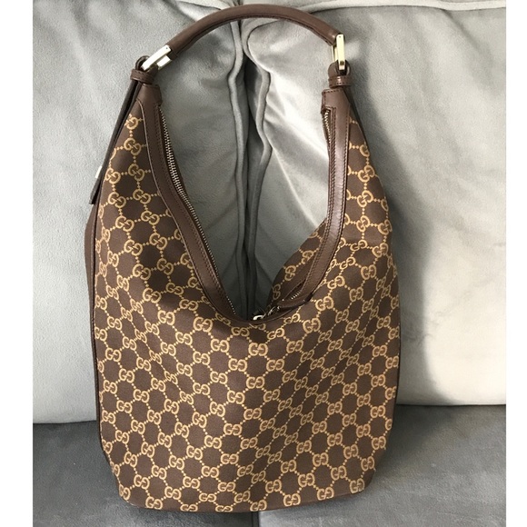 Gucci Monogram Long Hobo Bag - Picture 1 of 4
